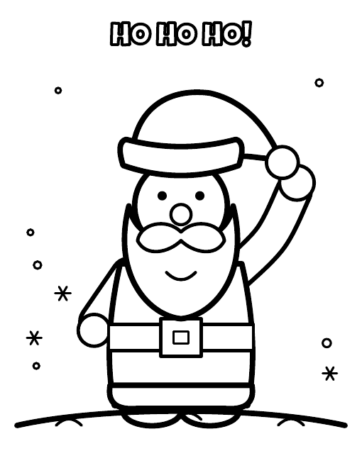 Free Santa Claus coloring page for kids