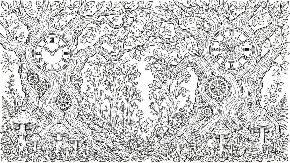 Clockwork Forest colored inspiration art