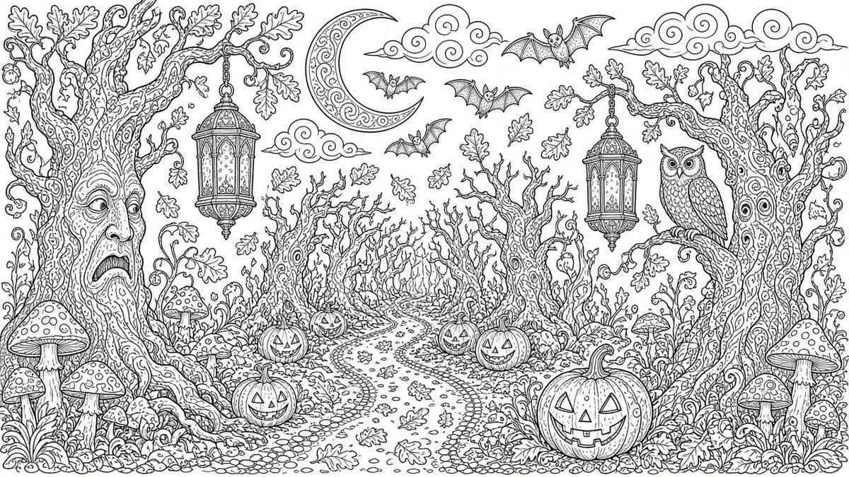 Spooky Forest Walks colored inspiration art