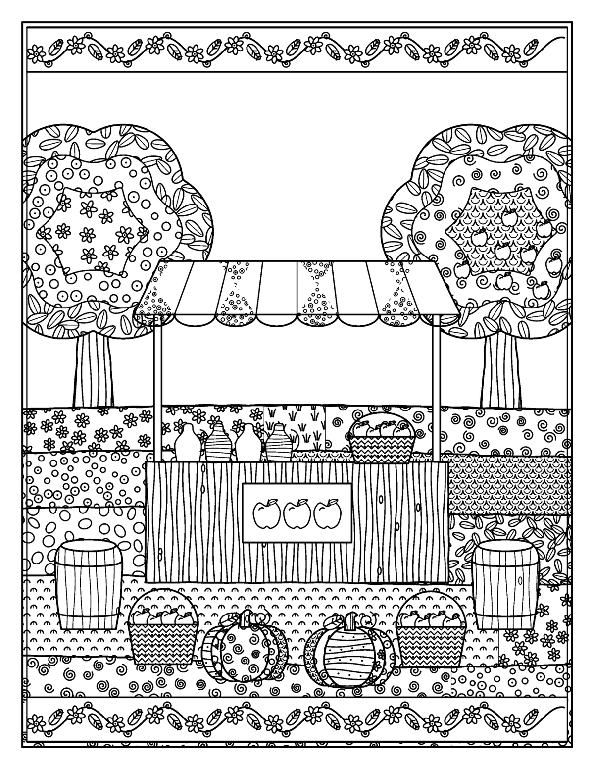 Folk Pumpkin Patch & Harvest (12 Pages) preview 3