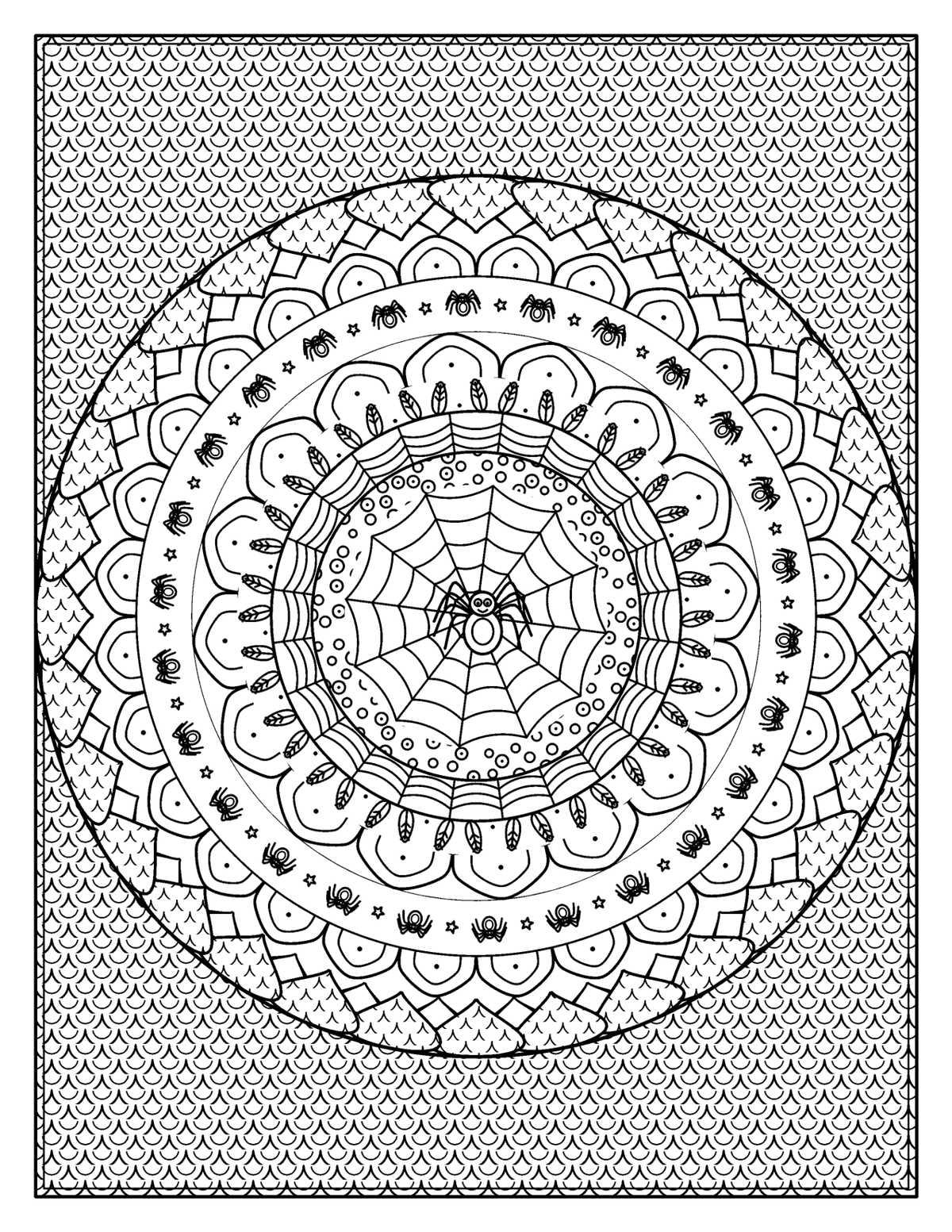 Halloween Mandalas for Adults (20 Pages) preview 3