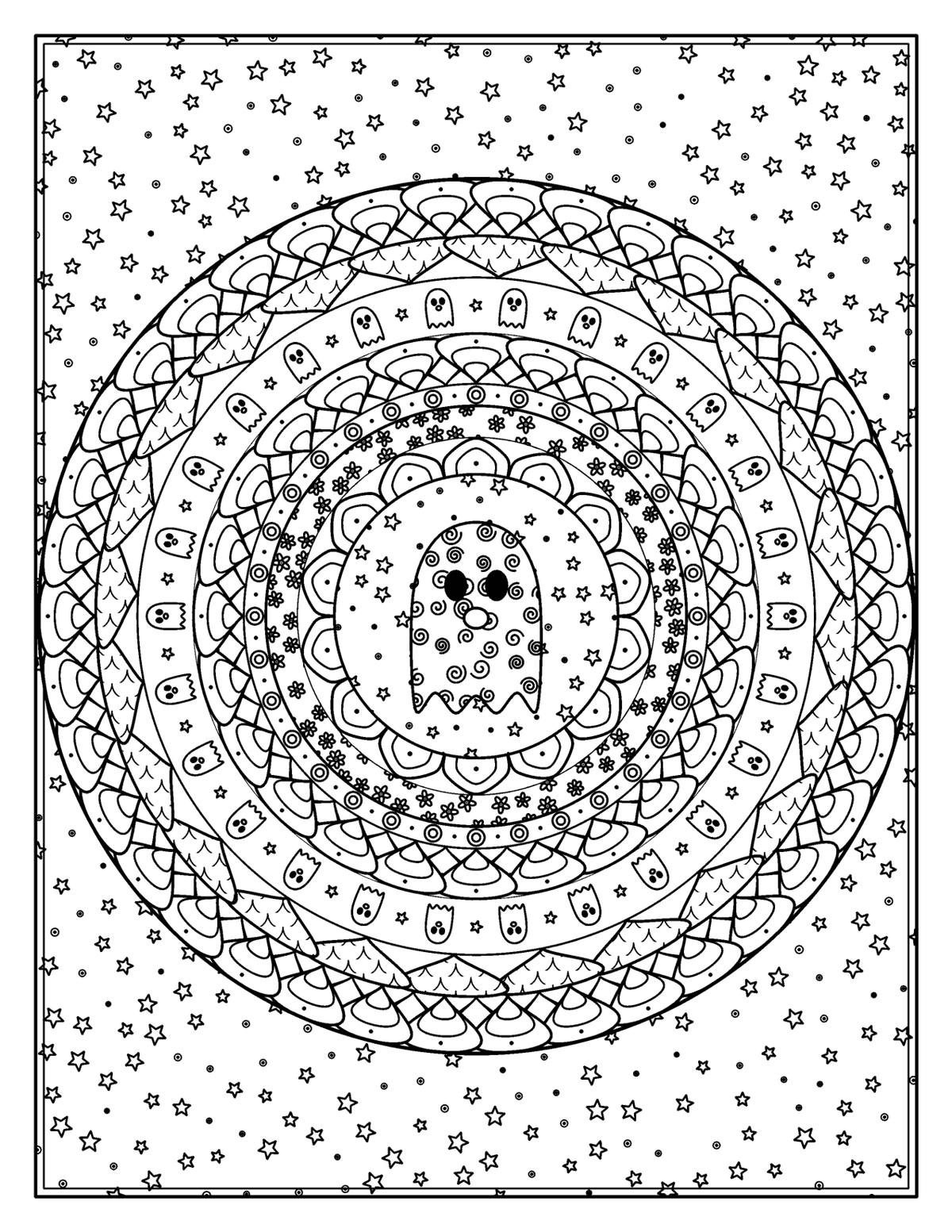 Halloween Mandalas for Adults (20 Pages) preview 4