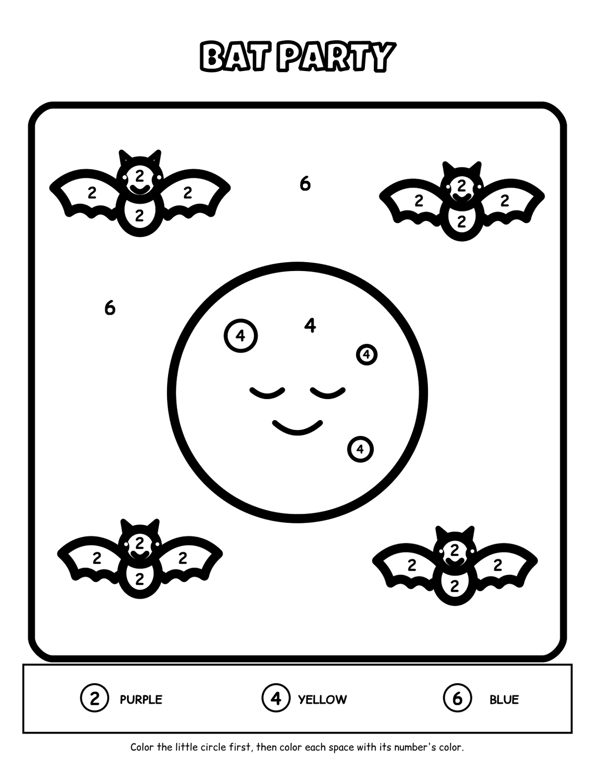 Kids Halloween Color by Number (10 Pages, Ages 4–8) preview 3
