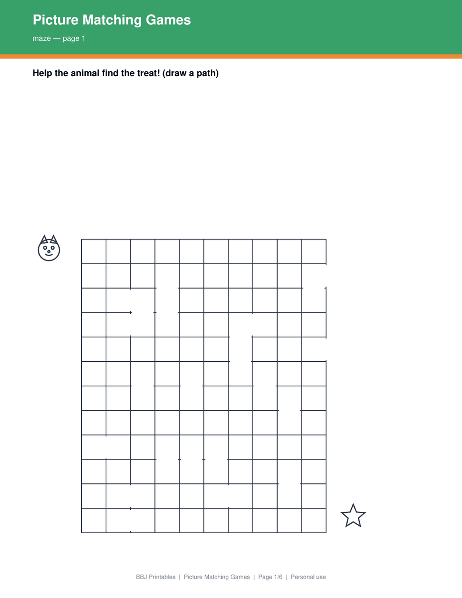Preview of Picture Matching Games