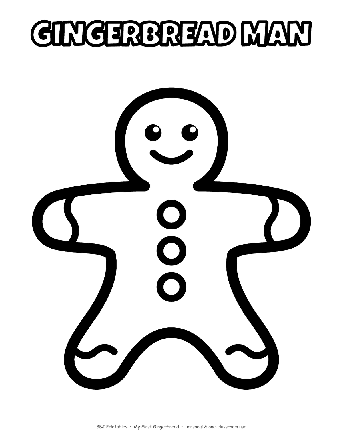 My First Gingerbread Coloring Pages: Toddler & PreK, 20 Big Thick-Line Pages preview 2