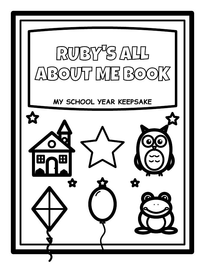 Preview of Personalized All About Me Back-to-School Book (28 Pages, Ages 4–8)
