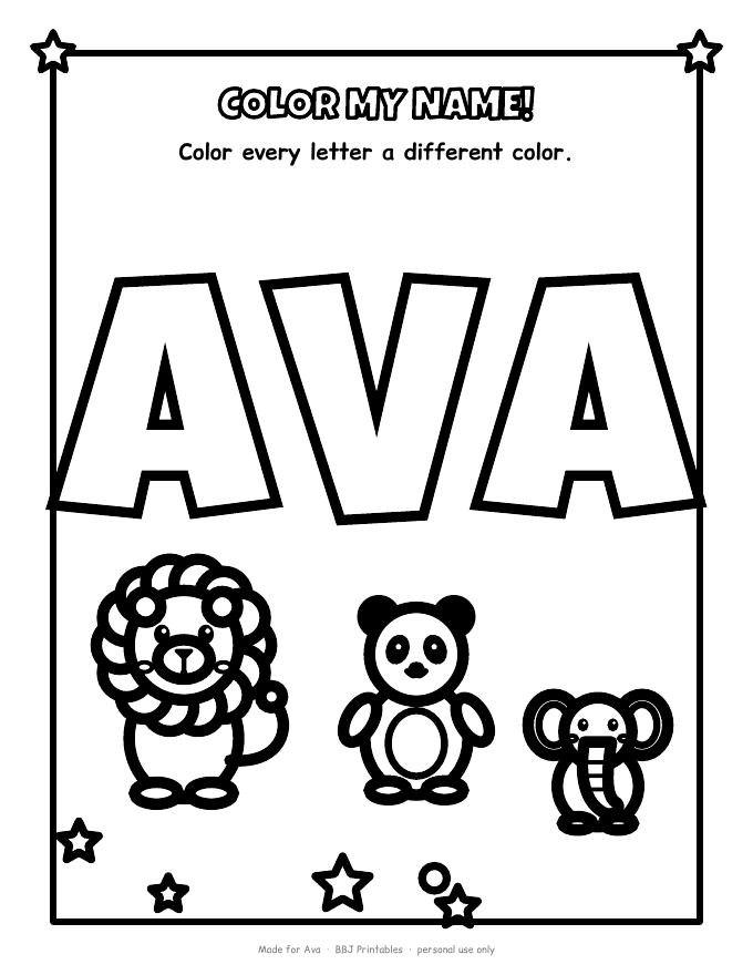 Sample: Color my name