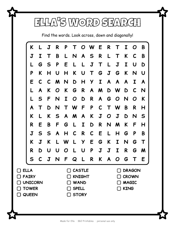 Sample: Word search with the name