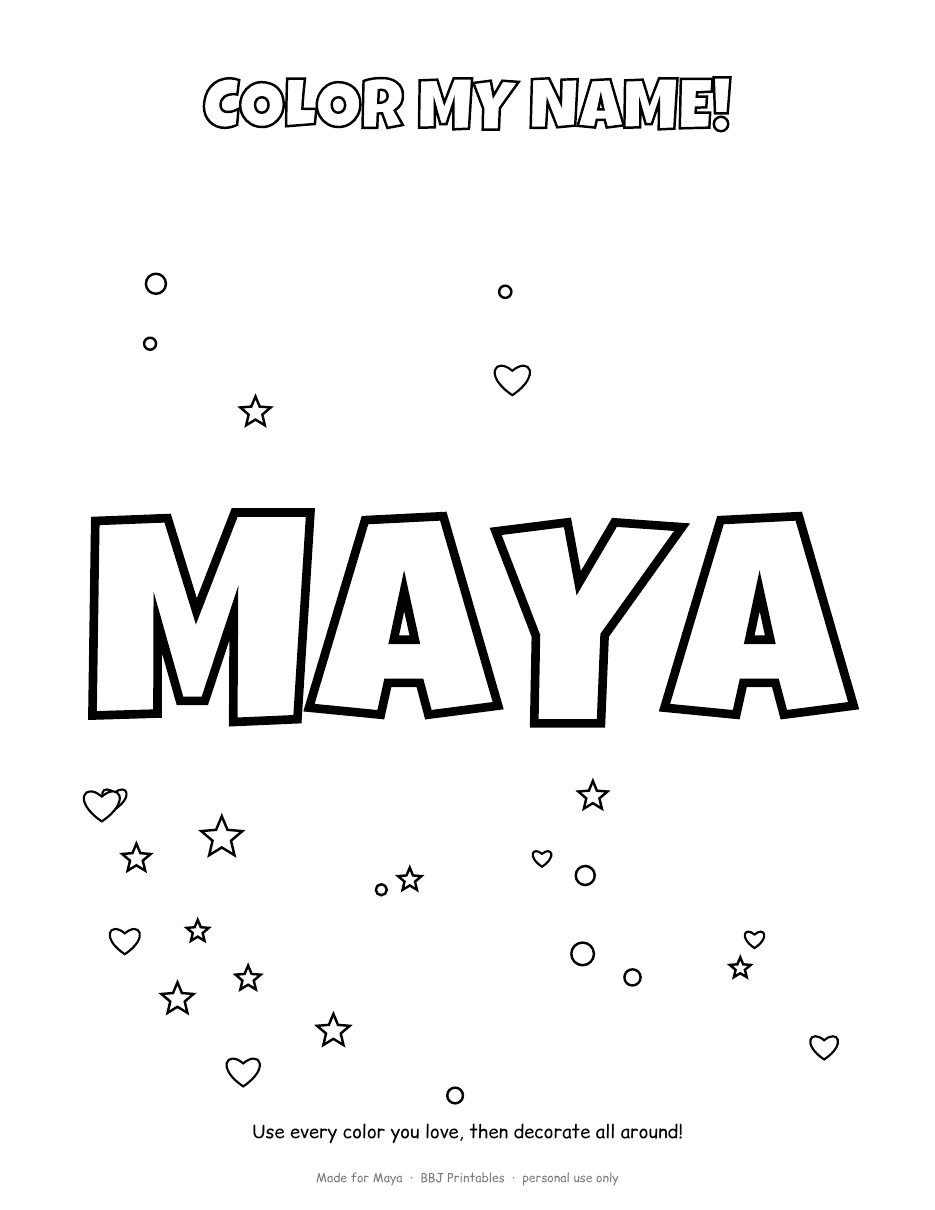 Sample: Color my name