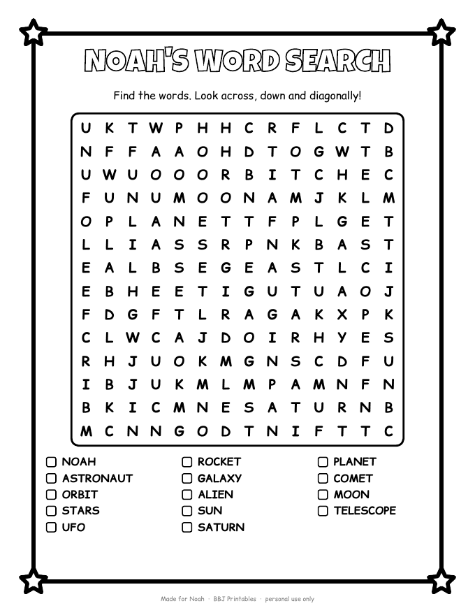 Sample: Word search with the name